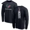 Navy Men's Robert Woods Houston Texans Backer Long Sleeve T-Shirt -