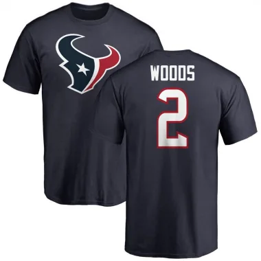 Navy Men's Robert Woods Houston Texans Logo T-Shirt -