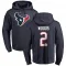 Navy Men's Robert Woods Houston Texans Pro Line Logo Pullover Hoodie