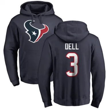 Navy Men's Tank Dell Houston Texans Pro Line Logo Pullover Hoodie