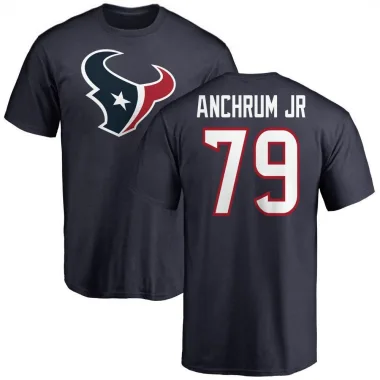 Navy Men's Tremayne Anchrum Jr. Houston Texans Logo T-Shirt -