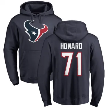 Navy Men's Tytus Howard Houston Texans Pro Line Logo Pullover Hoodie