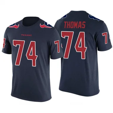 Navy Men's Zach Thomas Houston Texans Color Rush T-Shirt