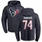 Navy Men's Zach Thomas Houston Texans Pro Line Logo Pullover Hoodie