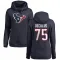 Navy Women's Austin Deculus Houston Texans Pro Line Logo Pullover Hoodie