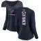 Navy Women's Blake Fisher Houston Texans Backer Slim Fit Long Sleeve T-Shirt -