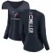 Navy Women's Braxton Miller Houston Texans Backer Slim Fit Long Sleeve T-Shirt -