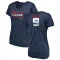 Navy Women's Brevin Jordan Houston Texans Retro V-Neck T-Shirt -