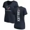 Navy Women's Calen Bullock Houston Texans Backer Slim Fit T-Shirt -