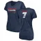 Navy Women's C.J. Stroud Houston Texans Retro V-Neck T-Shirt -