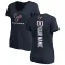 Navy Women's Custom Houston Texans Backer Slim Fit T-Shirt -