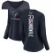 Navy Women's Dare Ogunbowale Houston Texans Backer Slim Fit Long Sleeve T-Shirt -