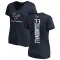 Navy Women's Dare Ogunbowale Houston Texans Backer Slim Fit T-Shirt -