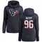 Navy Women's Denico Autry Houston Texans Pro Line Logo Pullover Hoodie