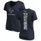 Navy Women's Dylan Deatherage Houston Texans Backer Slim Fit T-Shirt -