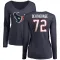 Navy Women's Dylan Deatherage Houston Texans Logo Slim Fit Long Sleeve T-Shirt -