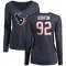 Navy Women's Dylan Horton Houston Texans Logo Slim Fit Long Sleeve T-Shirt -