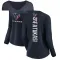 Navy Women's Folorunso Fatukasi Houston Texans Backer Slim Fit Long Sleeve T-Shirt -