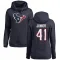 Navy Women's Gregory Junior Houston Texans Pro Line Logo Pullover Hoodie