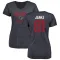 Navy Women's Jaxon Janke Houston Texans Distressed V-Neck T-Shirt