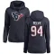 Navy Women's Jayden Peevy Houston Texans Pro Line Logo Pullover Hoodie