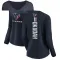 Navy Women's Jeff Okudah Houston Texans Backer Slim Fit Long Sleeve T-Shirt -