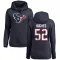 Navy Women's Jerry Hughes Houston Texans Pro Line Logo Pullover Hoodie