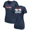 Navy Women's Ka'dar Hollman Houston Texans Retro V-Neck T-Shirt -