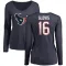 Navy Women's Kedon Slovis Houston Texans Logo Slim Fit Long Sleeve T-Shirt -