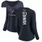 Navy Women's Kurt Hinish Houston Texans Backer Slim Fit Long Sleeve T-Shirt -