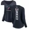 Navy Women's Nick Broeker Houston Texans Backer Slim Fit Long Sleeve T-Shirt -