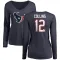 Navy Women's Nico Collins Houston Texans Logo Slim Fit Long Sleeve T-Shirt -