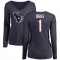 Navy Women's Stefon Diggs Houston Texans Logo Slim Fit Long Sleeve T-Shirt -