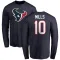 Navy Youth Davis Mills Houston Texans Logo Long Sleeve T-Shirt -