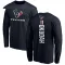 Navy Youth Jeff Okudah Houston Texans Backer Long Sleeve T-Shirt -