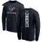 Navy Youth Jerry Hughes Houston Texans Backer Long Sleeve T-Shirt -