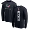 Navy Youth John Metchie III Houston Texans Backer Long Sleeve T-Shirt -