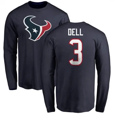 Navy Youth Tank Dell Houston Texans Logo Long Sleeve T-Shirt -