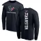 Navy Youth Troy Hairston Houston Texans Backer Long Sleeve T-Shirt -