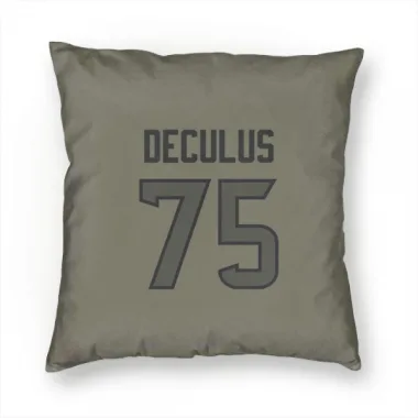 Olive Houston Texans Austin Deculus   Pillow Cover (18 X 18)