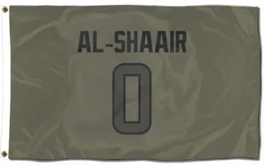 Olive Houston Texans Azeez Al-Shaair   Flag (3 X 5)