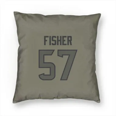 Olive Houston Texans Blake Fisher   Pillow Cover (18 X 18)