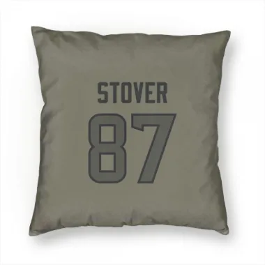 Olive Houston Texans Cade Stover   Pillow Cover (18 X 18)