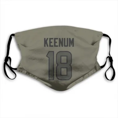 Olive Houston Texans Case Keenum   Face Mask