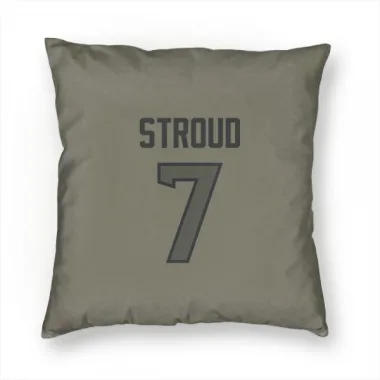 Olive Houston Texans C.J. Stroud   Pillow Cover (18 X 18)