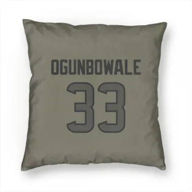 Olive Houston Texans Dare Ogunbowale   Pillow Cover (18 X 18)