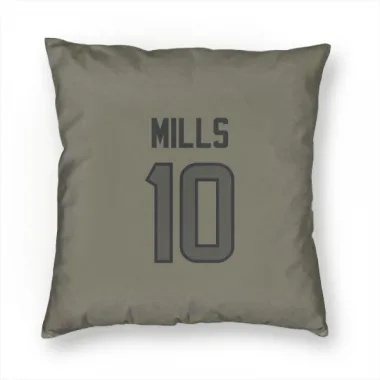 Olive Houston Texans Davis Mills   Pillow Cover (18 X 18)