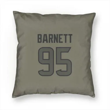 Olive Houston Texans Derek Barnett   Pillow Cover (18 X 18)