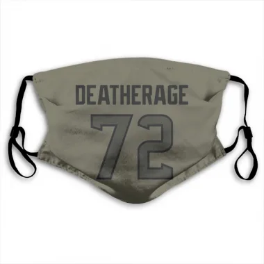 Olive Houston Texans Dylan Deatherage   Face Mask