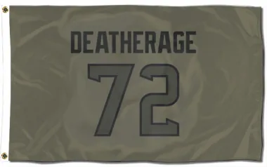 Olive Houston Texans Dylan Deatherage   Flag (3 X 5)